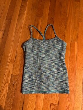 Lululemon athletica Blue Space-Dye Double-Strap Camisole